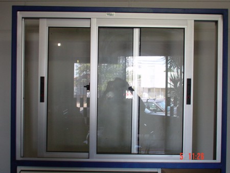 Porta de correr 2 folhas aluminio branco